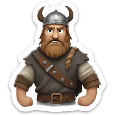 Exasperated Viking  sticker