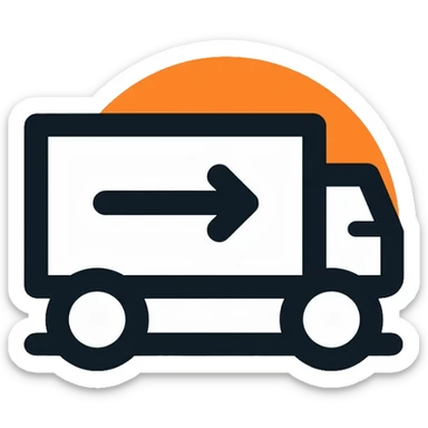 Logistics company logo with truck and arrow symbol for IMLogistics sticker