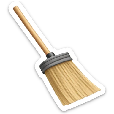 Beige broom sticker