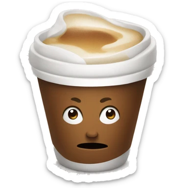 Laying coffe Cup sticker