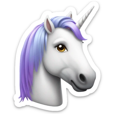 Unicorn with a bob haircut sticker