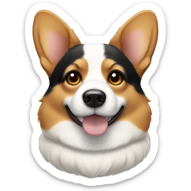Tri-color corgi sticker