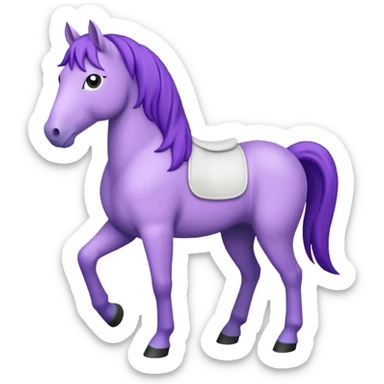 Purple horse wearing white t-shirt

 sticker