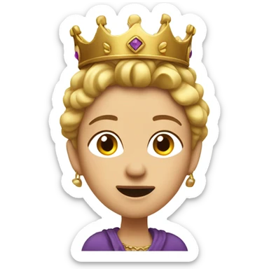 Heidi with crown and swearing sticker