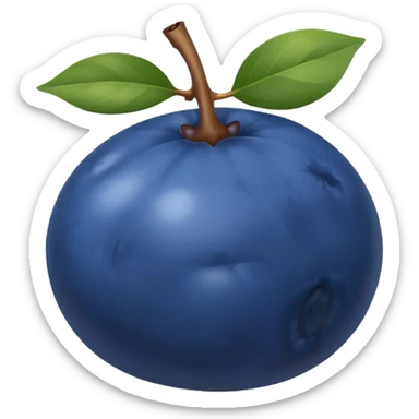 Single blueberry flat sticker