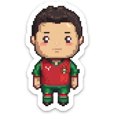 Cristiano Ronaldo soccer player in Portugal jersey sticker
