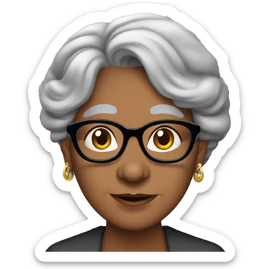 “Victoria Espinosa, a cuyo talento debe el teatro puertorriqueño momentos inolvidables” es un ser que pensábamos ubicuo; de tan presente y laborioso, casi irreal. dark skin old lady gray hair sticker