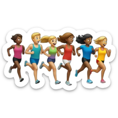 running marathon sticker