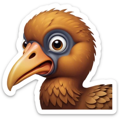 Angry realistic Mauritius dodo sticker