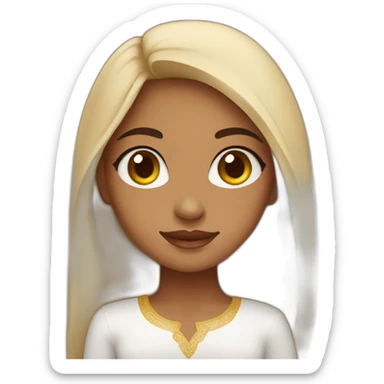 Brown-young-beautiful-Moroccan-girl sticker