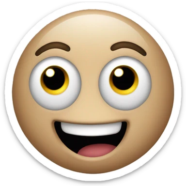 Make an emoji that has hearted eyes and looks like it's very happy, excited, and happy to see something sticker