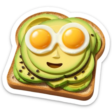 Vegetarian breakfast emoji icon, flat vector, minimal design, pastel colors, iOS emoji style, centered, transparent background, no eggs, no meat.” sticker