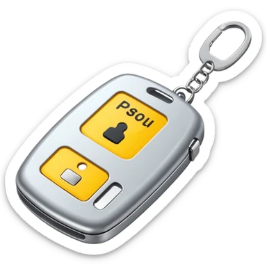 car key with a price tag sticker