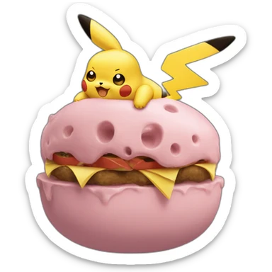 Salameche avec la tête de pikachu sticker