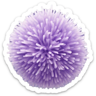Realistic pale purple cheer pom pom sticker