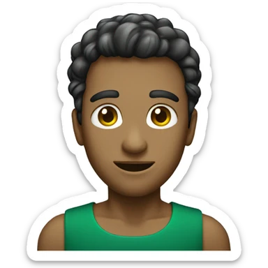 Emerald green emoji sticker