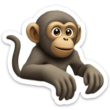 Monkey on a porch sticker