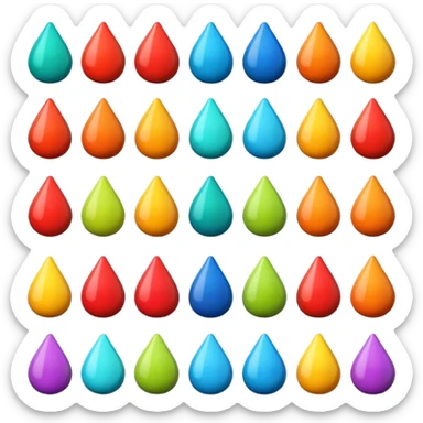 12 object emojis.
One different color.
No faces.
Clean background. sticker