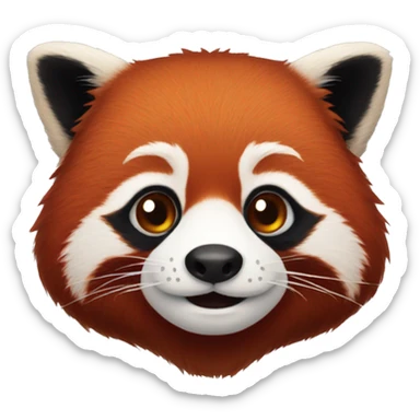 Red panda face sticker