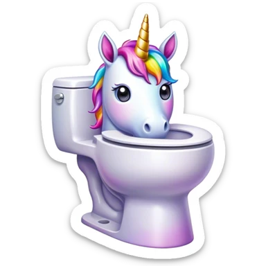 Unicorn poop on the toilet sticker