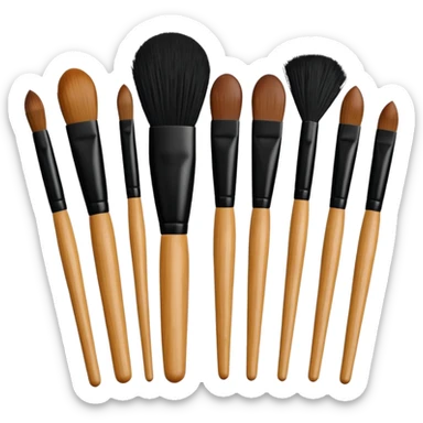 Makeup brushes Black  sticker