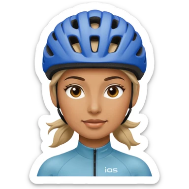 cyclist woman sticker