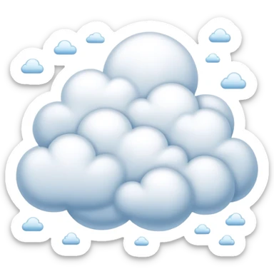 cartoonish and anmataionish cloudy sticker