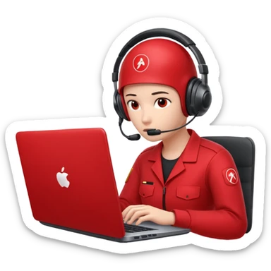 AI Agent red team looking at the laptop very focused trying to come up attacks to stress test the system and find loopholes

 sticker