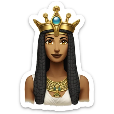 Goddess isis with crown sticker