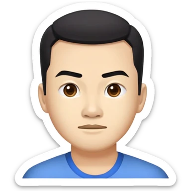 Nam 15 tuổi, da trắng, tóc under cut màu xanh lá cây ( vuốt ngược ra sau ), áo da màu cam cổ cao sticker