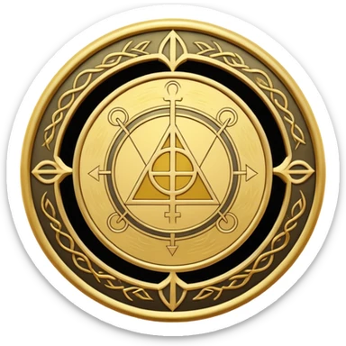 Create a circular casting sigil based off of the wizard101 balance school sticker