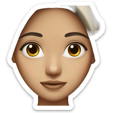 beautiful girl with dark brown hair and eyes and light skin  sticker