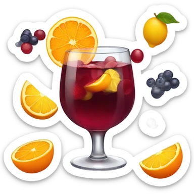 Glass of sangria sticker