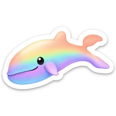 Cute Pastel colored tie dye whale  sticker