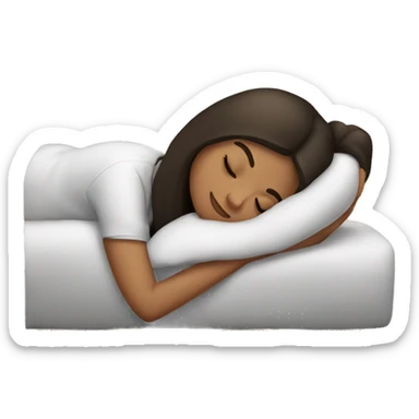 Brunette girl sleeping sticker
