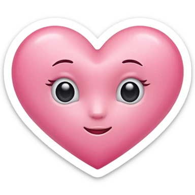 Cute pink heart sticker