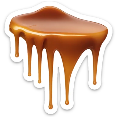 caramel spoon drip sticker