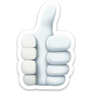 Thumbs up with half of a thumb in bandage sticker