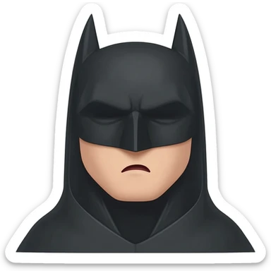 Batman with snoring emoji mixed sticker