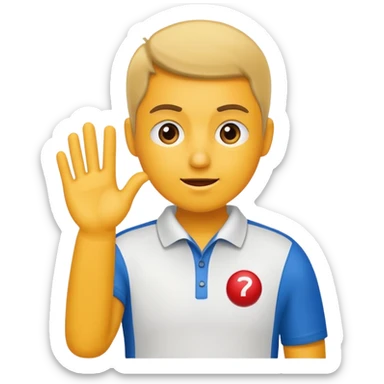 sports coach signals for time out sticker