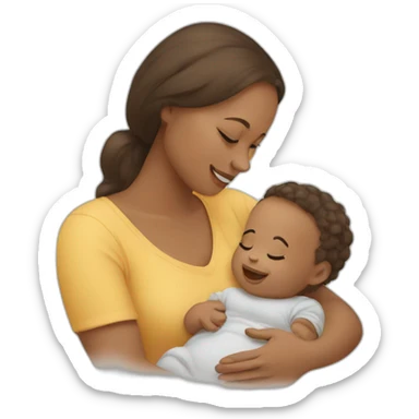 infant and mother sticker