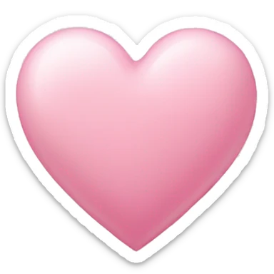 light pink heart  sticker