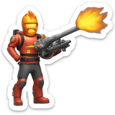 toy flame thrower sticker