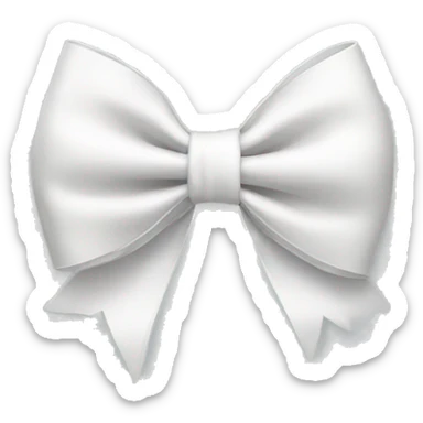 White bow  sticker