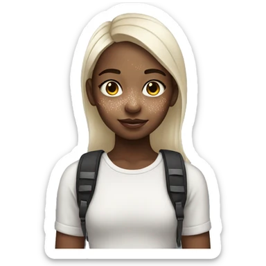 girl with vitiligo sticker