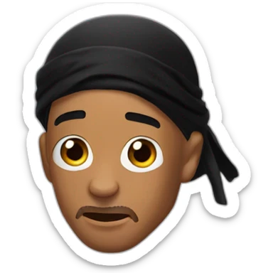 Will smith with black durag shocked sticker