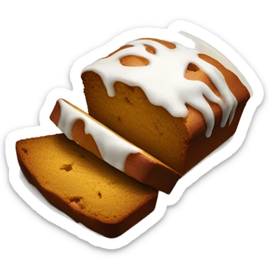 1 pumpkin bread loaf with icing sticker