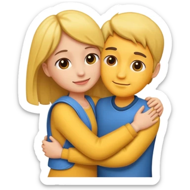 couples hug sticker