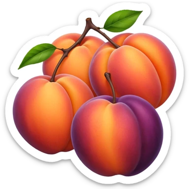Peach and a plum ￼ sticker