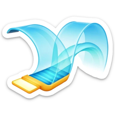 Light waves being channeled through a tube waveguide sticker